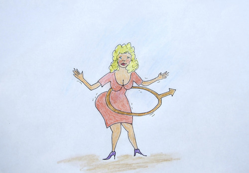 Cartoon: hula hoop (medium) by Zoran tagged hula,hoop,women,men,life
