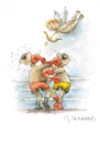 Cartoon: ohne Titel (small) by jiribernard tagged sport boxen kampf amor liebe amorschuß versuch ring versöhnung frieden