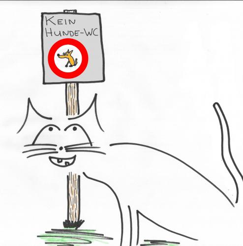 Cartoon: Kein HundeWC (medium) by al_sub tagged hunde,wc,katzen