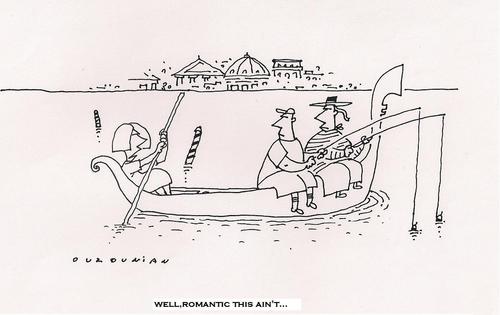 Cartoon: venice and stuff (medium) by ouzounian tagged fishing,venice,vacations