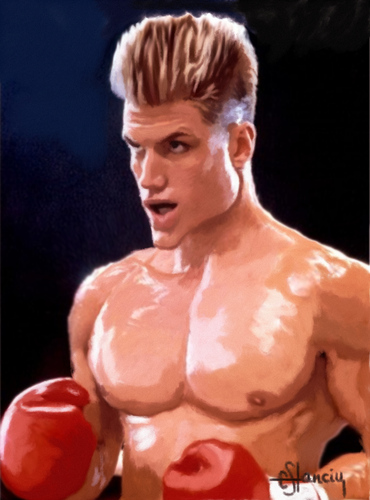 Cartoon: Dolf Lundgren (medium) by cristianst tagged fight