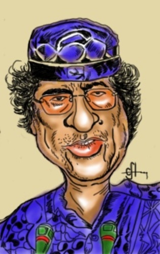 Cartoon: Gaddafi (medium) by cristianst tagged caricature