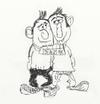 Cartoon: sazil (small) by musa gültekin tagged dostluk,sazil,sarilma,gezmek