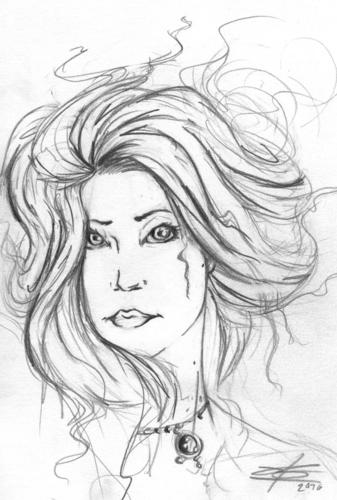 Cartoon: lady (medium) by James tagged girl,sketch,illustration,art