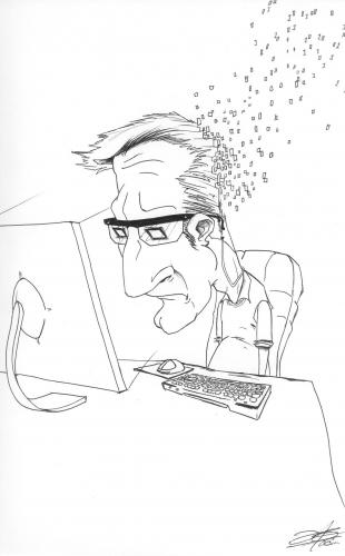 Cartoon: Wireless (medium) by James tagged character,comic,figure,computer,pc
