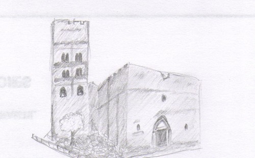 Cartoon: Esglesia de St Miquel 1_2 (medium) by Franc tagged church