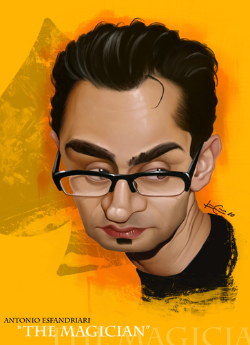 Cartoon: Antonio Esfandiari (medium) by ilustraguga tagged poker,portrait,illustration,digital