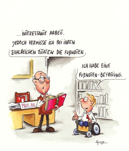 Cartoon: fußnoten (medium) by ms rainer tagged fußnoten,rollstuhl,professor,behinderung