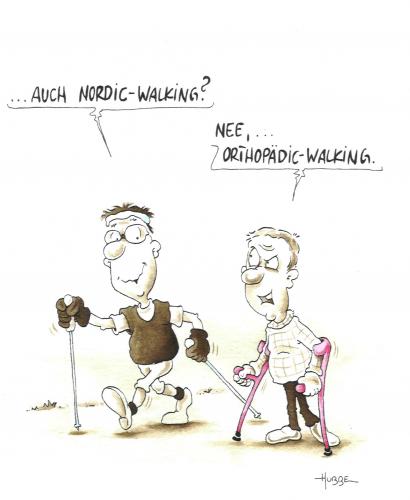 Cartoon: nordic walking (medium) by ms rainer tagged wandern
