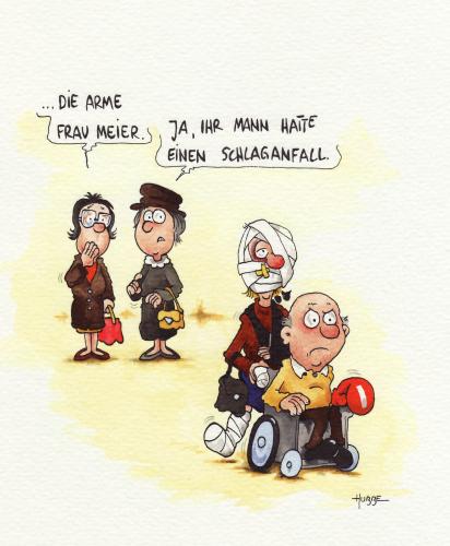 Cartoon: schlaganfall (medium) by ms rainer tagged schlaganfall,rolli,behinderung,pflege