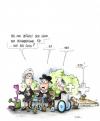 Cartoon: friedhof (small) by ms rainer tagged behinderung alter friedhof