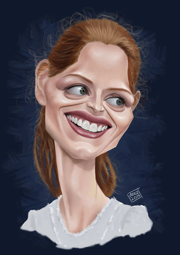 Cartoon: Jessica Michelle Chastain (medium) by areztoon tagged caricature