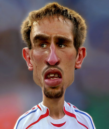 Cartoon: Franck Ribery (medium) by RodneyPike tagged franck,ribery,caricature,illustration,rwpike,rodney,pike