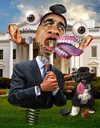 Cartoon: Presidential Malfunction (small) by RodneyPike tagged barack,obama,caricature,illustration,rwpike,rodney,pike