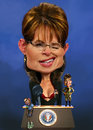 Cartoon: Sarah Palin Not So Conservative (small) by RodneyPike tagged sarah,palin,caricature,illustration,rwpike,rodney,pike
