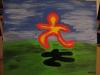 Cartoon: Schattensprung-Shadowjump (small) by comic-chris tagged schatten,shadow,painting,acryl,figure