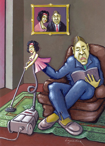 Cartoon: Househusband (medium) by luka tagged hus