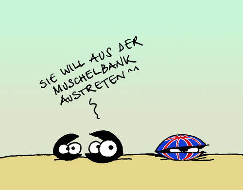 Cartoon: The Daily Mussel (medium) by Pierre tagged european,union,europäische,eu,uk,britain,great,muschelbank,miesmuschel,muschel