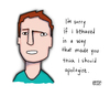 Cartoon: Very Sorry (small) by a zillion dollars comics tagged society,culture,language,relationships