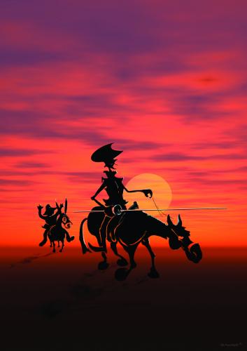 Cartoon: Don Quichote (medium) by KryCha tagged don,quichote,cartoon
