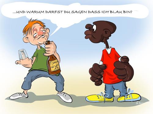 Cartoon: Rassismus? (medium) by KryCha tagged hautfarbe,racism