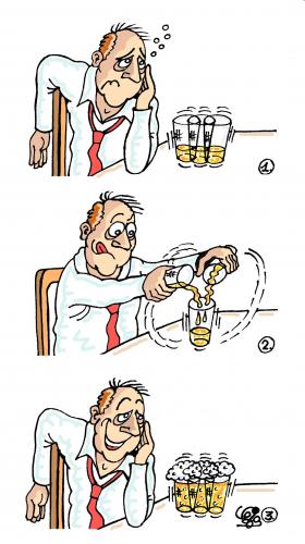Cartoon: BEER TRICK... (medium) by Vejo tagged beer,trick,drink,drinking,drunk