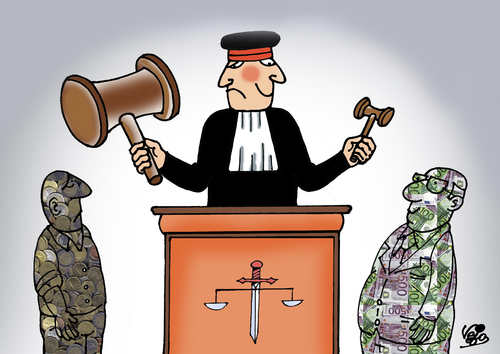 Cartoon: JUSTICE... (medium) by Vejo tagged influence,power,money,injustice
