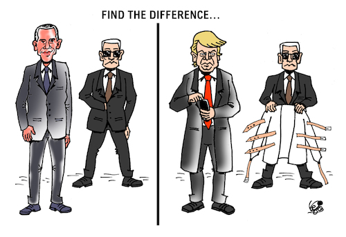 Cartoon: TRUMP... (medium) by Vejo tagged trump,immigrants,press,democrats,north,korea,iran,europe,fbi