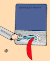 Cartoon: Epstein files (small) by Vejo tagged epstein,files,trump,ministry,of,justice,usa,fascisme