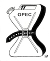 Cartoon: OPEC - OILPRODUCTION REDUCED (small) by Vejo tagged opec,oilproduction,reduced,money,moneywins,saudiarabia,petrol,petrolcost
