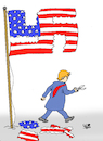 Cartoon: The USA (small) by Vejo tagged trump,usa,america,president,fascism,narcissist,dictator,dangerous,democracy,criminal