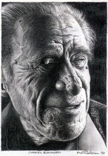 Cartoon: Charles Bukowski (medium) by deleuran tagged writers,artists,paintings,portraits,pencil