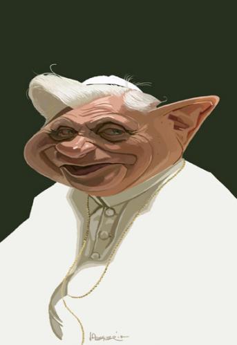 Cartoon: Joseph Ratzinger (medium) by JAldeguer tagged illustration,art,photoshop,caricature,benedict,benedikt,papst,ratzinger,pope,drawing