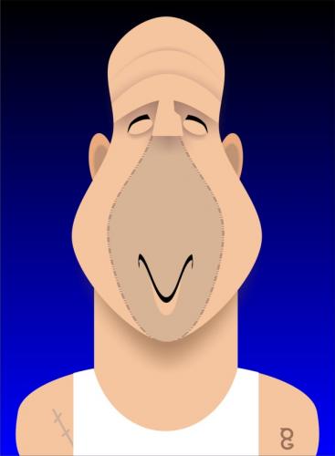 Cartoon: Bruce Willis (medium) by spot_on_george tagged bruce,willis,caricature