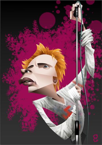 Cartoon: John Lydon (medium) by spot_on_george tagged john,lydon,caricature,pistols,vector