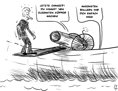 Cartoon: letzte chance (medium) by elke lichtmann tagged westerwelle,letzte,chance