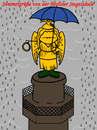 Cartoon: sommergrüße (small) by elke lichtmann tagged sommer,regen,goldelse,siegessäule,berlin,grau,wolke,kalt