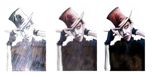 Cartoon: Illustration of Marilyn Manson (medium) by McDermott tagged marilynmanson,illustration,music,color