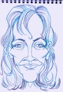Cartoon: Caricature Sketck of Uma Thurman (small) by McDermott tagged actor,movie,killbill,cartoon,caricature,mcdermott,chicks