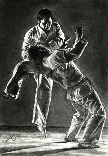 Cartoon: fight (medium) by ressamgitarist tagged drawing,portrait