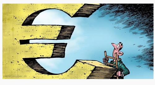 Cartoon: EURO (medium) by toon tagged finanzkrise,crisis,bank,business,global,world