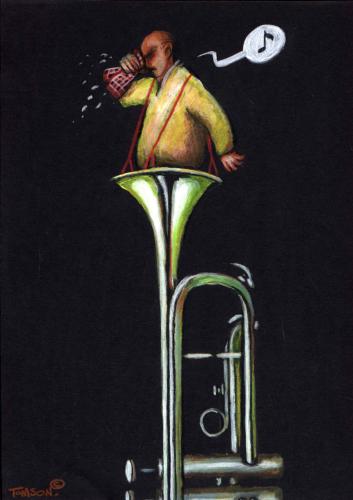 Cartoon: - (medium) by to1mson tagged trumpet,trabka,katar