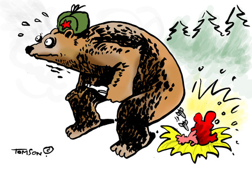 Cartoon: ... (medium) by to1mson tagged ussr,bär,niedzwiedz,war,krieg,wojna