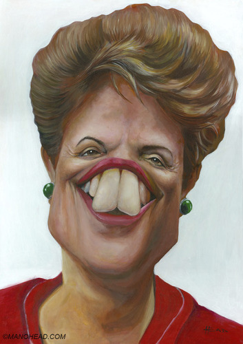 Cartoon: Dilma Rousseff (medium) by manohead tagged caricatura,manohead,dilma,rousseff