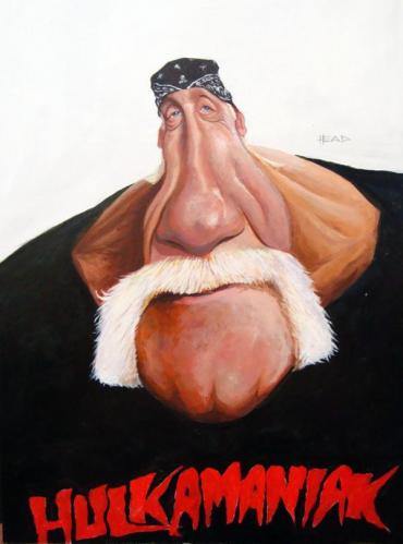 Cartoon: Hulk Hogan (medium) by manohead tagged caricatura,caricature,manohead