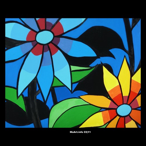 Cartoon: MH - Funky Flowers! (medium) by MoArt Rotterdam tagged rotterdam,moart,moartcards,flowers,bloemen,funky,kleurrijk,colorful,happy,blij,joy,vreugde