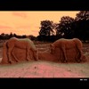 Cartoon: MH - The Grazing Horses (small) by MoArt Rotterdam tagged horses paarden grazing grazen zandsculpturenhoensbroek hoensbroek kasteelhoensbroek zandsculpturenfestival2010 zandsculptuur sand sandsculpture zuidlimburg
