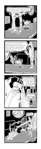 Cartoon: Ypidemi Inspiration (medium) by bob schroeder tagged geld,waehrung,bitcoin,krieg,inspiration,entkoerperung,digital,virtuell,ypidemi,comic