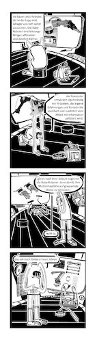 Cartoon: Ypidemi Maschine (medium) by bob schroeder tagged roboter,babyroboter,maschine,fortpflanzung,geburt,ki,ypidemi,comic