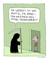 Cartoon: Besuch vom Sensenmann 4 (small) by Huse Fack tagged gevatter tod sensenmann krebs heilmittel
